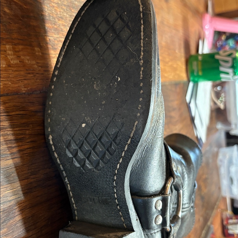 Frye Black Leather Women Harness Boots - Picture 7 of 8